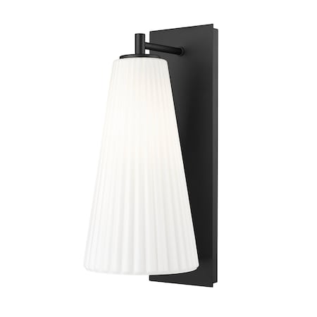 Z-Lite Farrell 1 Light Wall Sconce, 7.25in. W x 16.5in. H, Matte Black 3043-1SL-MB